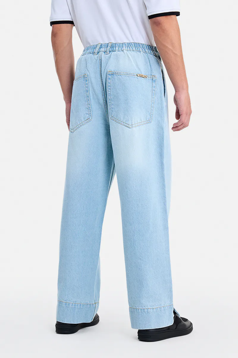 Ice Blue Super Baggy Jeans - Image 3