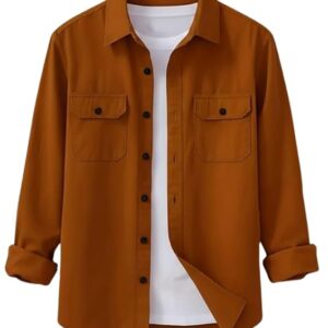 DEELMO Men’s Stylish Cotton Blend Casual Shirt