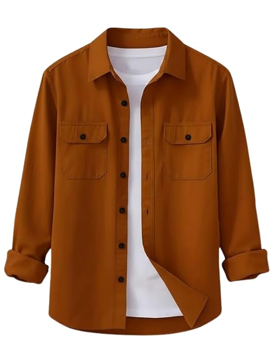 DEELMO Men’s Stylish Cotton Blend Casual Shirt