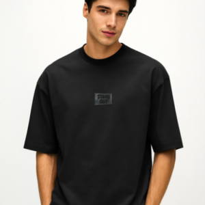 Men Typography Printed Oversized T-shirt